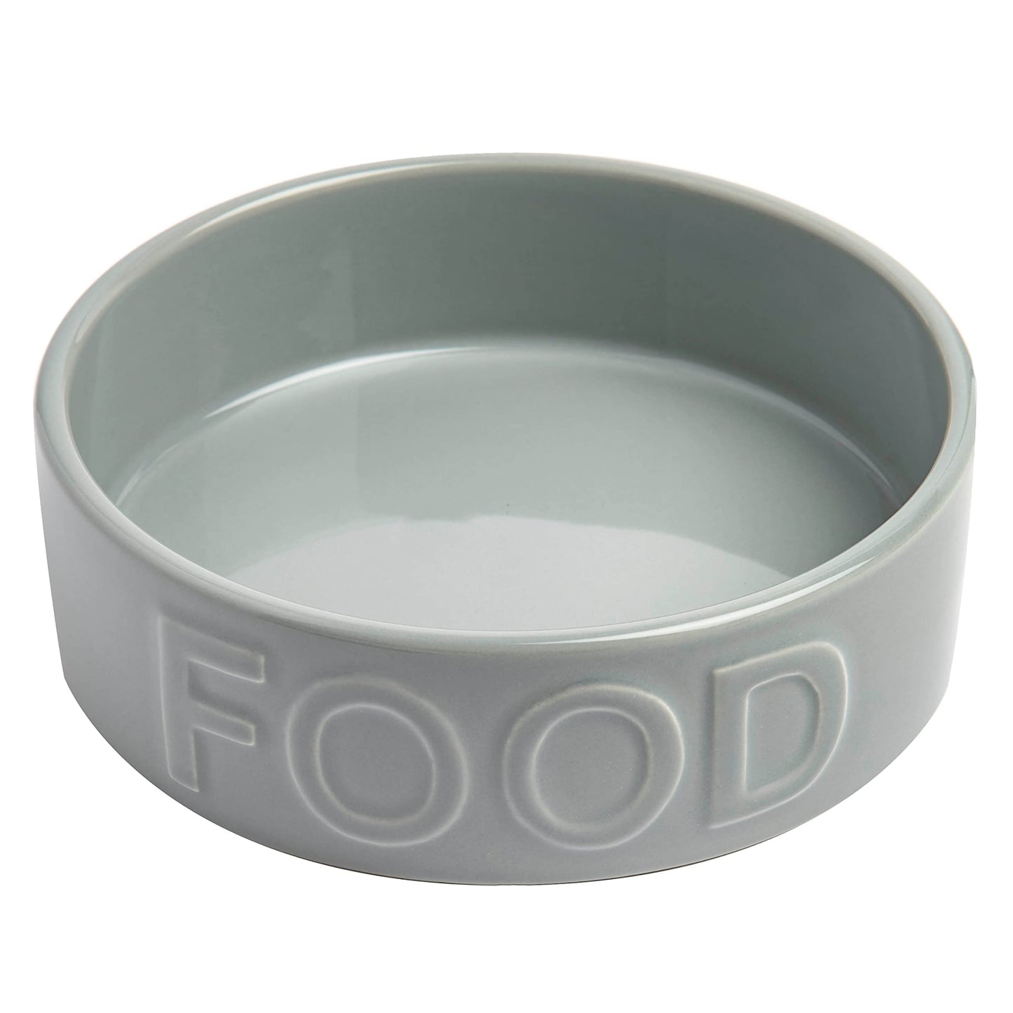 Park Life Ceramic Pet Bowls – Food Water Bowls for Dogs and Cats - Cute Pet Bowl for Small Medium and Large Size Dogs and Cats - Puppy Bowls (Small Grey)