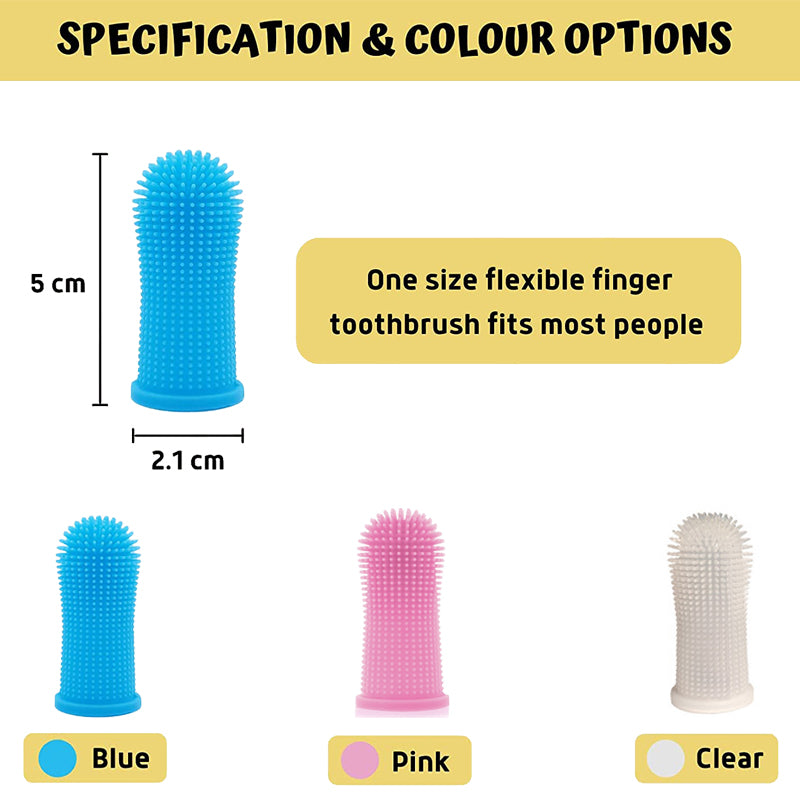 Super Soft Pet Toothbrush for Dogs and Cats, Silicone Care