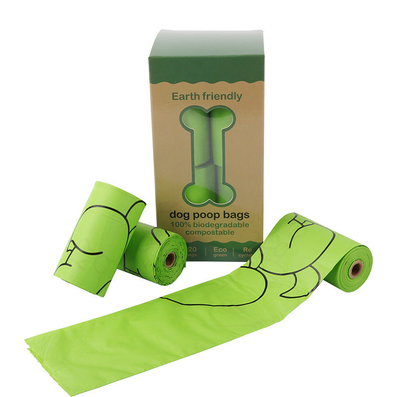 Biodegradable Corn Starch Cat Waste Bags with Picker Tool — Eco-Friendly, 8PCS