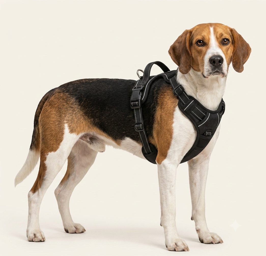 Reflective Nylon Chest and Back Harness for Dogs