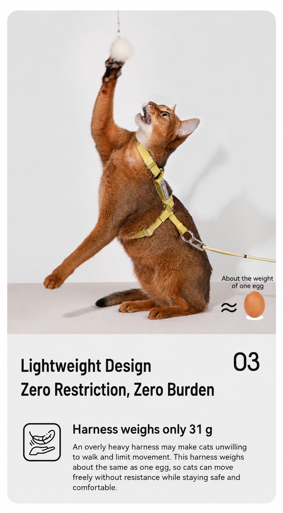 HiDREAM Bobo Free-Explore Cat Harness & Leash Set