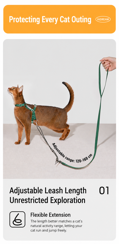 HiDREAM Bobo Free-Explore Cat Harness & Leash Set