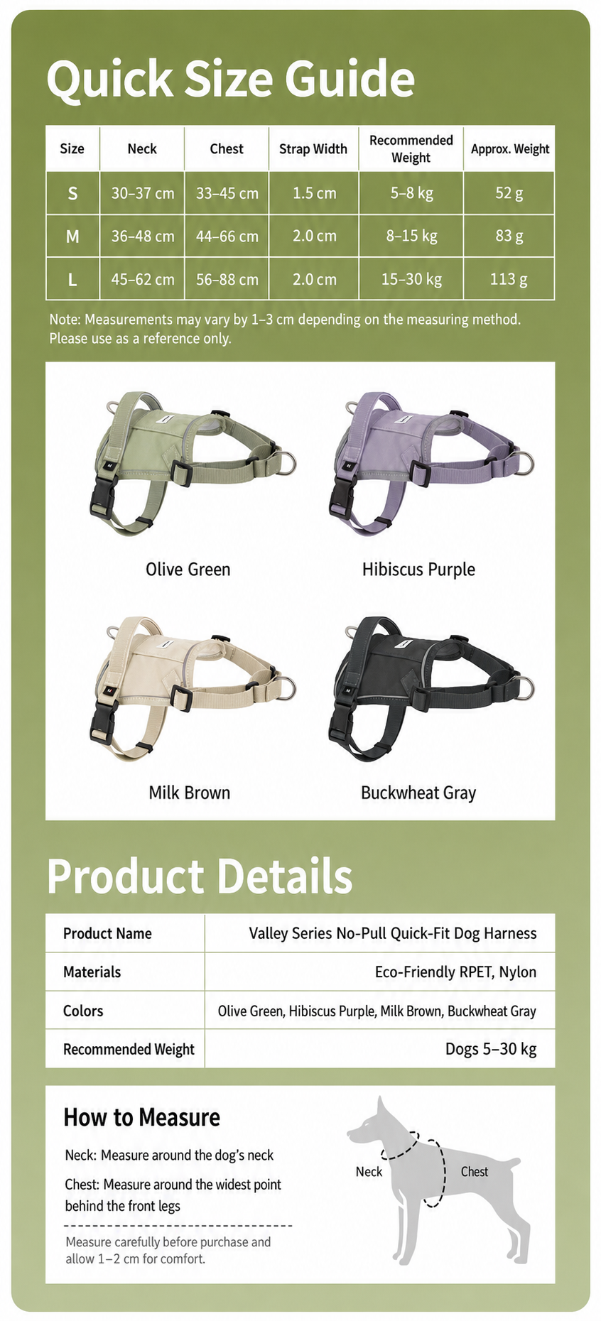 HiDREAM Anti-Burst Step-In Dog Harness — No-Pull Vest