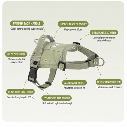 HiDREAM Valley Series Anti-Burst Quick-Fit Dog Harness | No-Pull Step-In Vest for Dogs