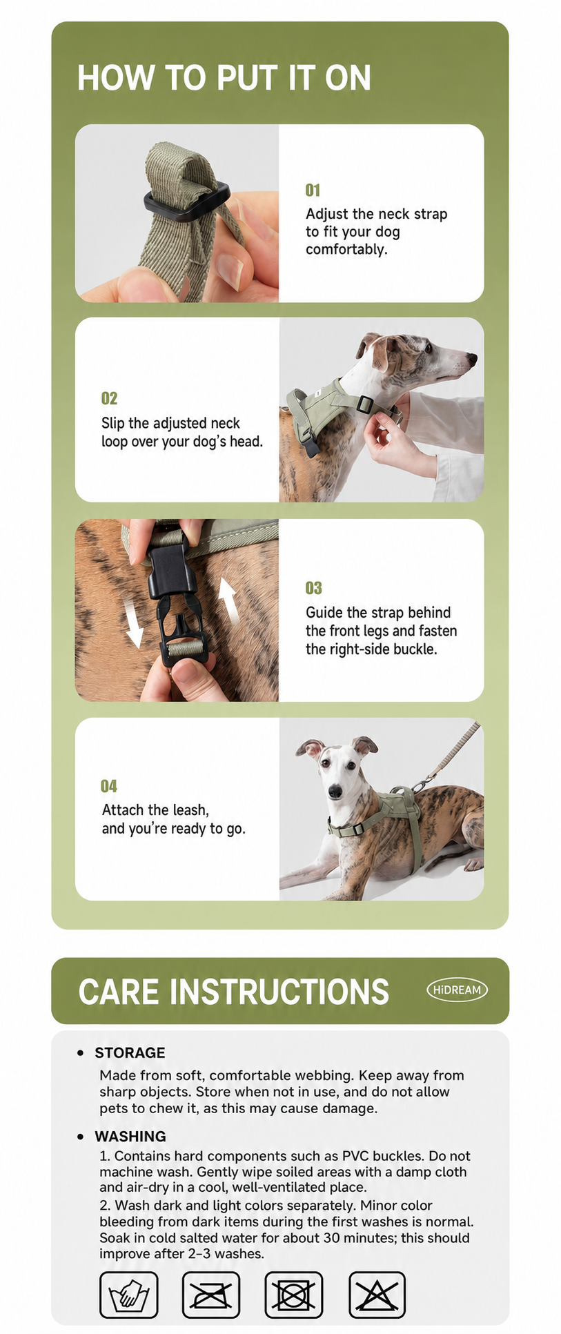 HiDREAM Valley Series Anti-Burst Quick-Fit Dog Harness | No-Pull Step-In Vest for Dogs
