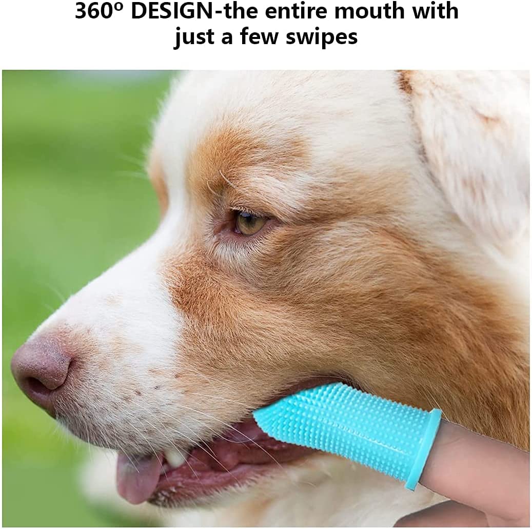 Super Soft Pet Toothbrush for Dogs and Cats, Silicone Care