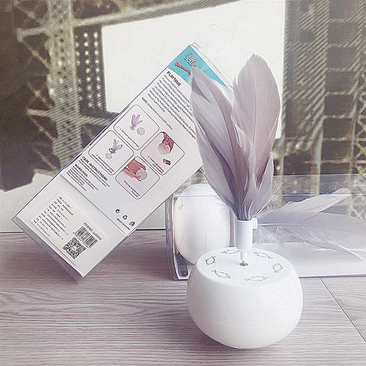 Electric Cat Toy with Feather Rotating Teaser