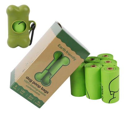 Biodegradable Corn Starch Cat Waste Bags with Picker Tool — Eco-Friendly, 8PCS
