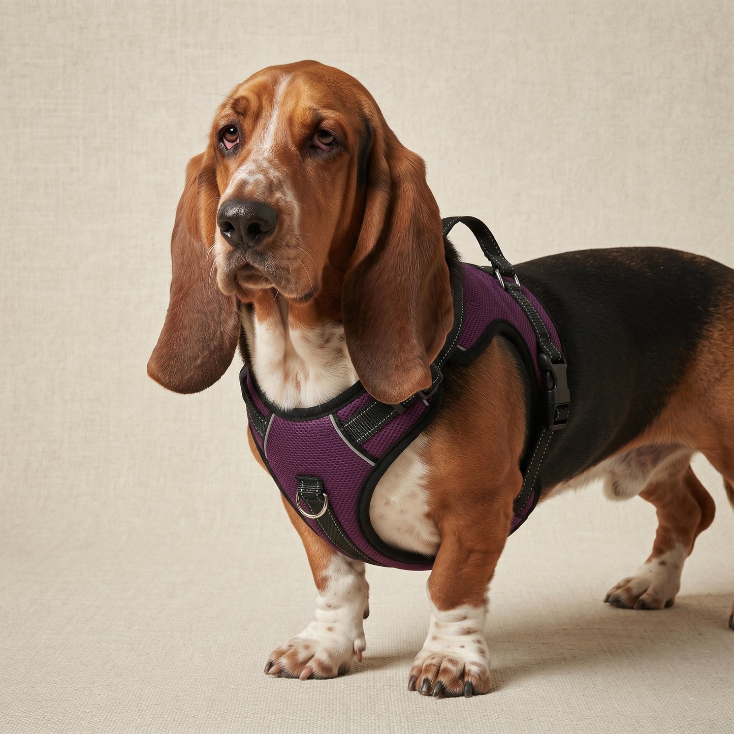 Breathable Dog Leash with Simple Pet Chest Harness